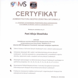 certyfikat administratora bezpieczeństwa informacji